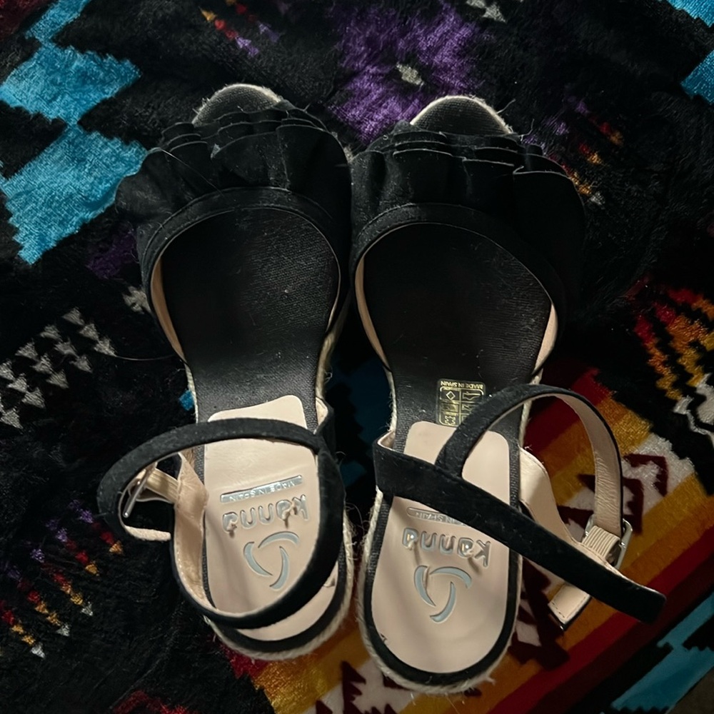 Kanna espadrilles, size 8 or 38. In black, great condition.